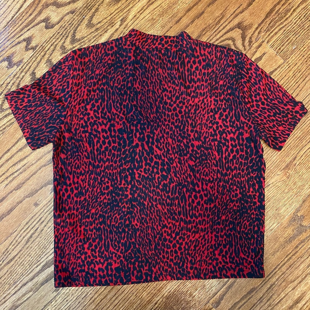 Leopard/Cheetah Print Mock Neck - image 2